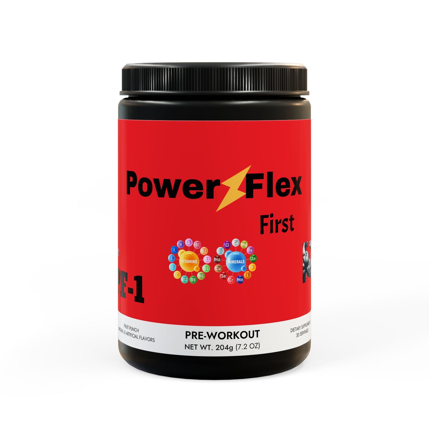 PowerFlex Pre-Workout Supplement, Fruit Punch (204g, 7.1oz)