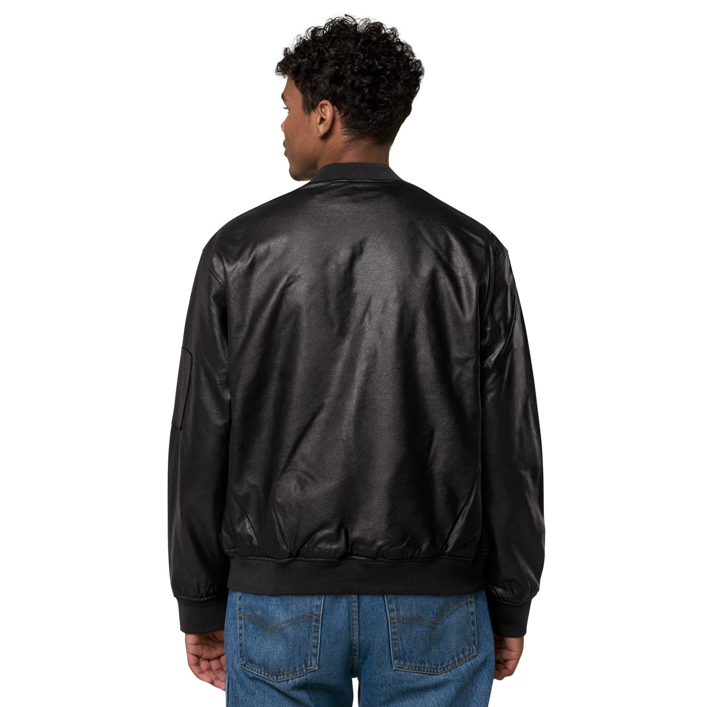 Vintage Lane Leather Bomber Jacket