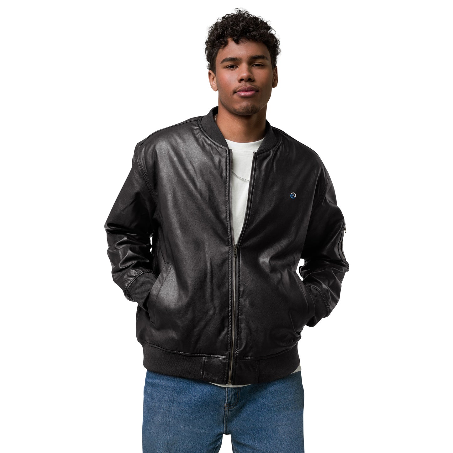 Vintage Lane Leather Bomber Jacket