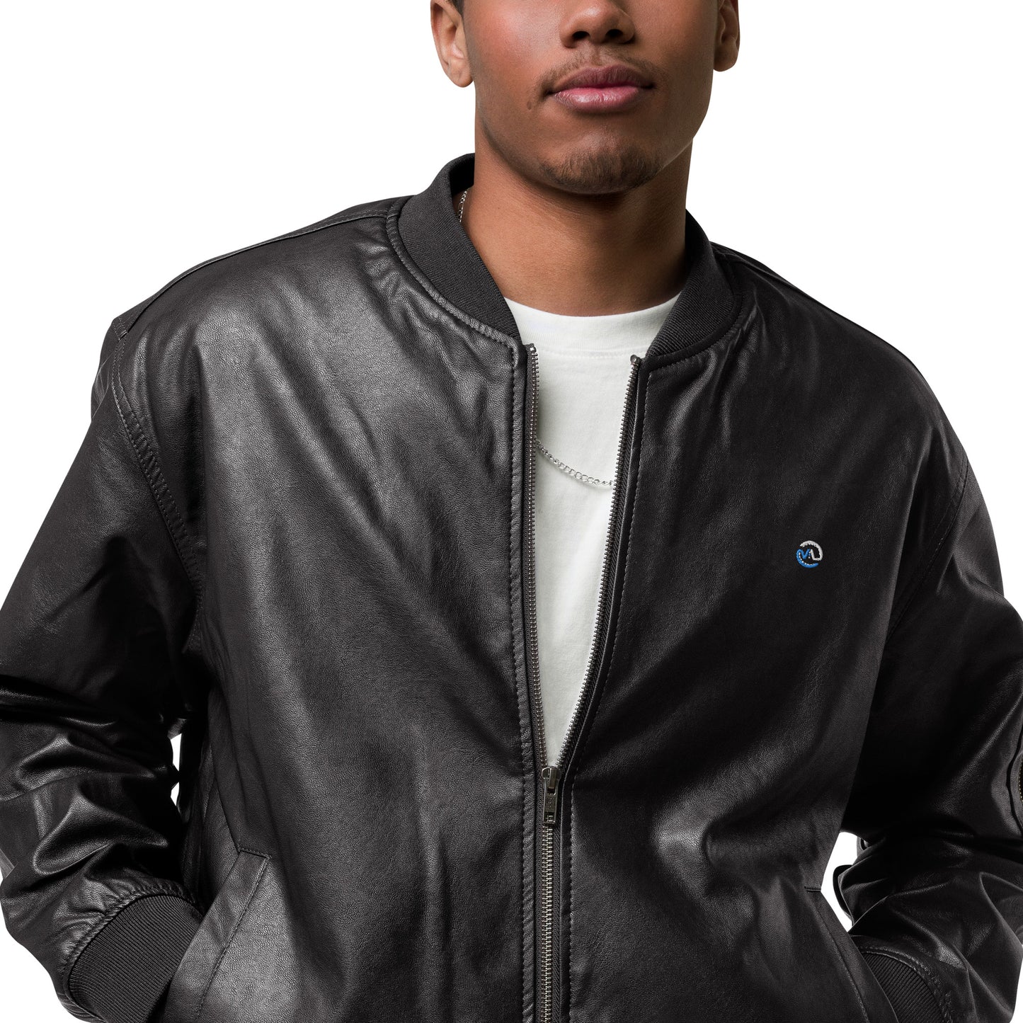 Vintage Lane Leather Bomber Jacket