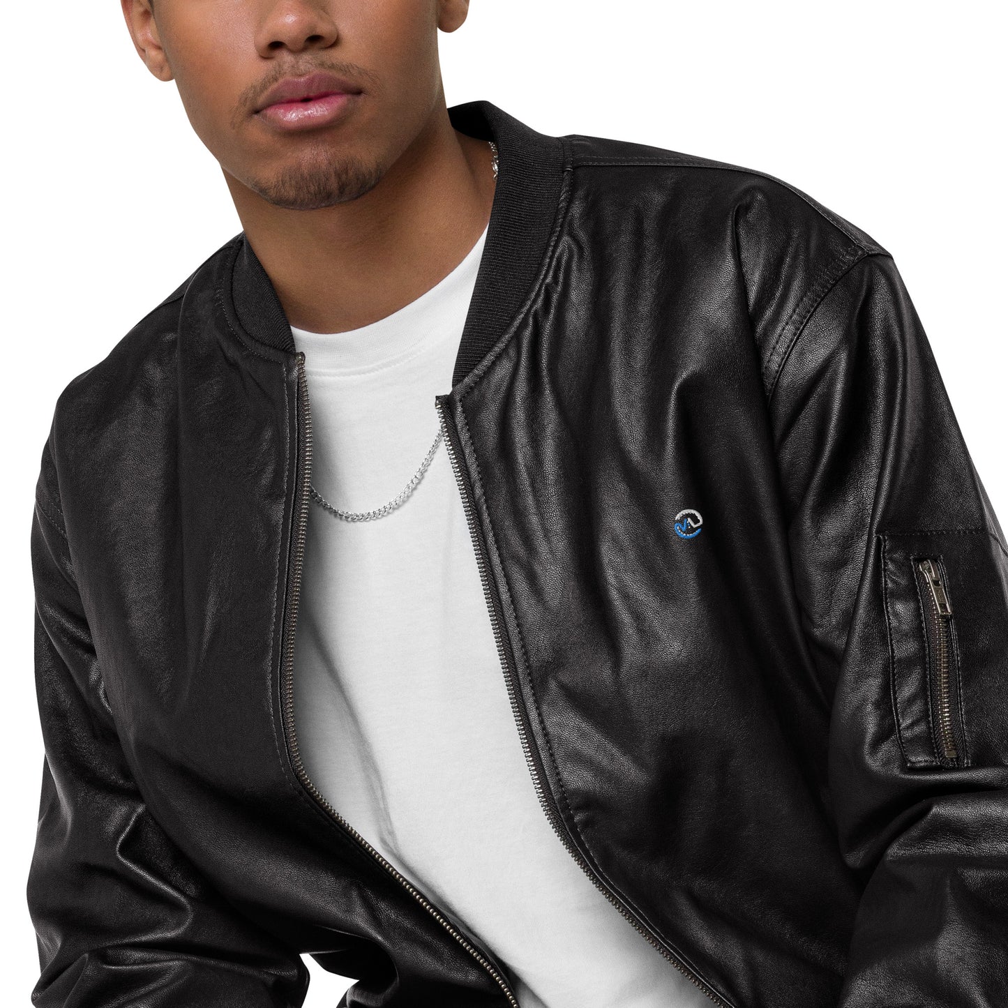 Vintage Lane Leather Bomber Jacket
