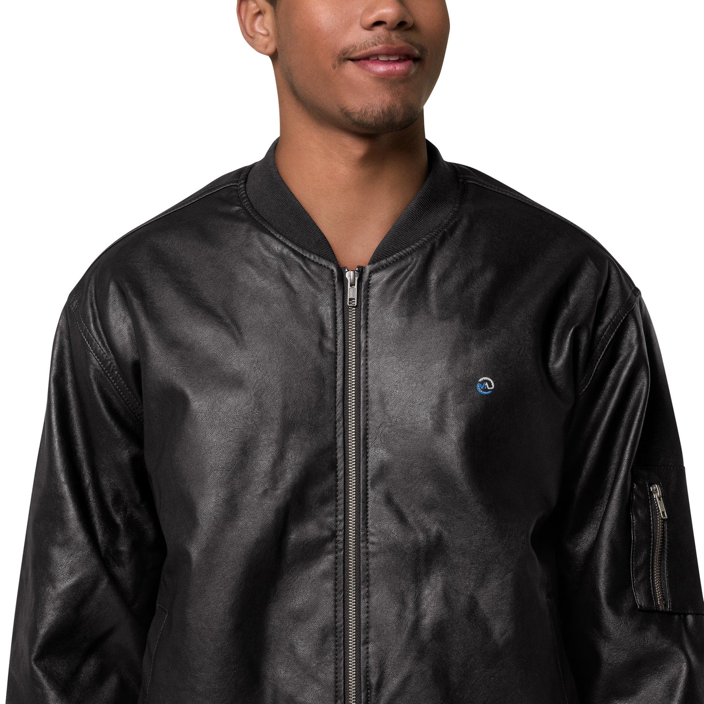 Vintage Lane Leather Bomber Jacket