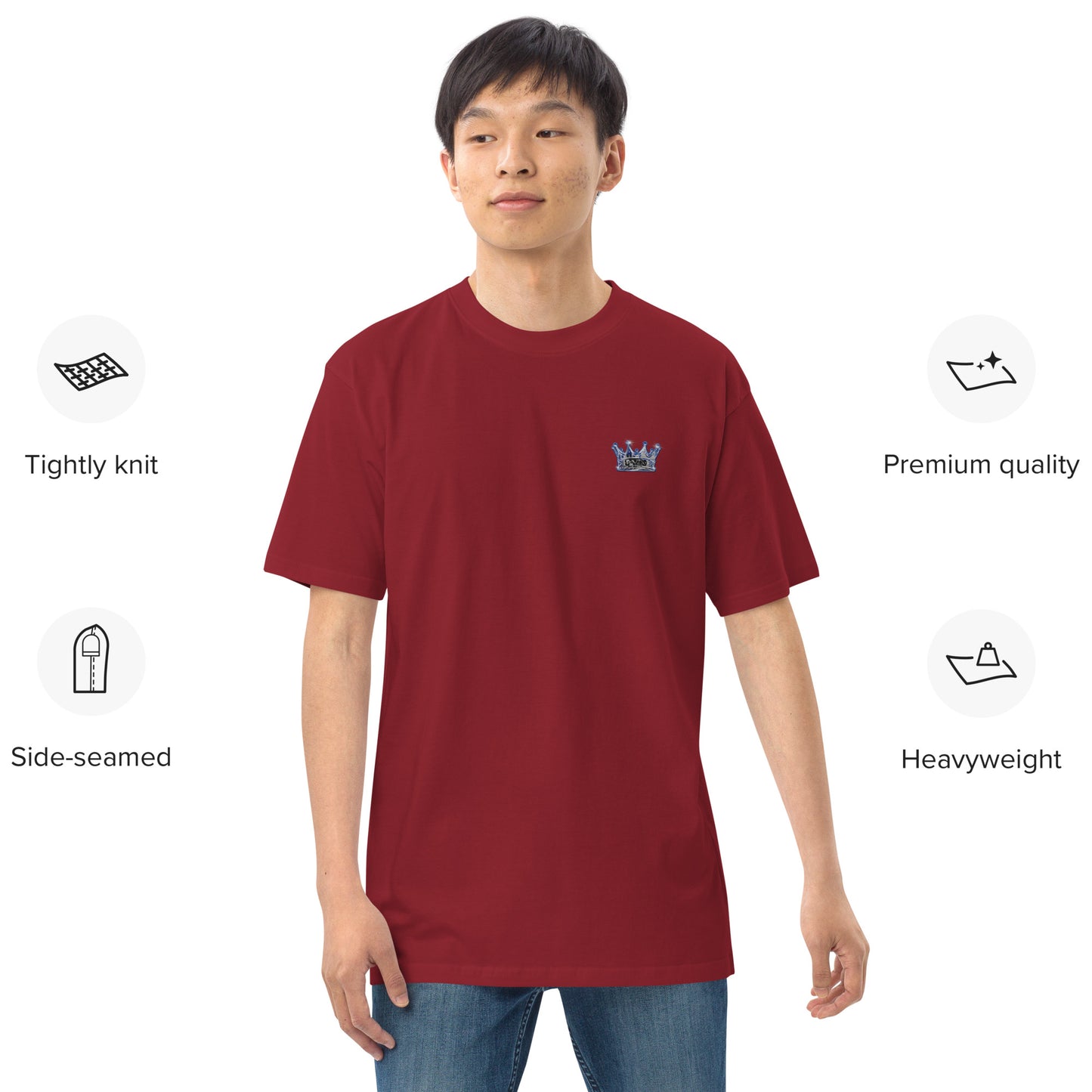 Men’s Crown embroidered heavyweight tee