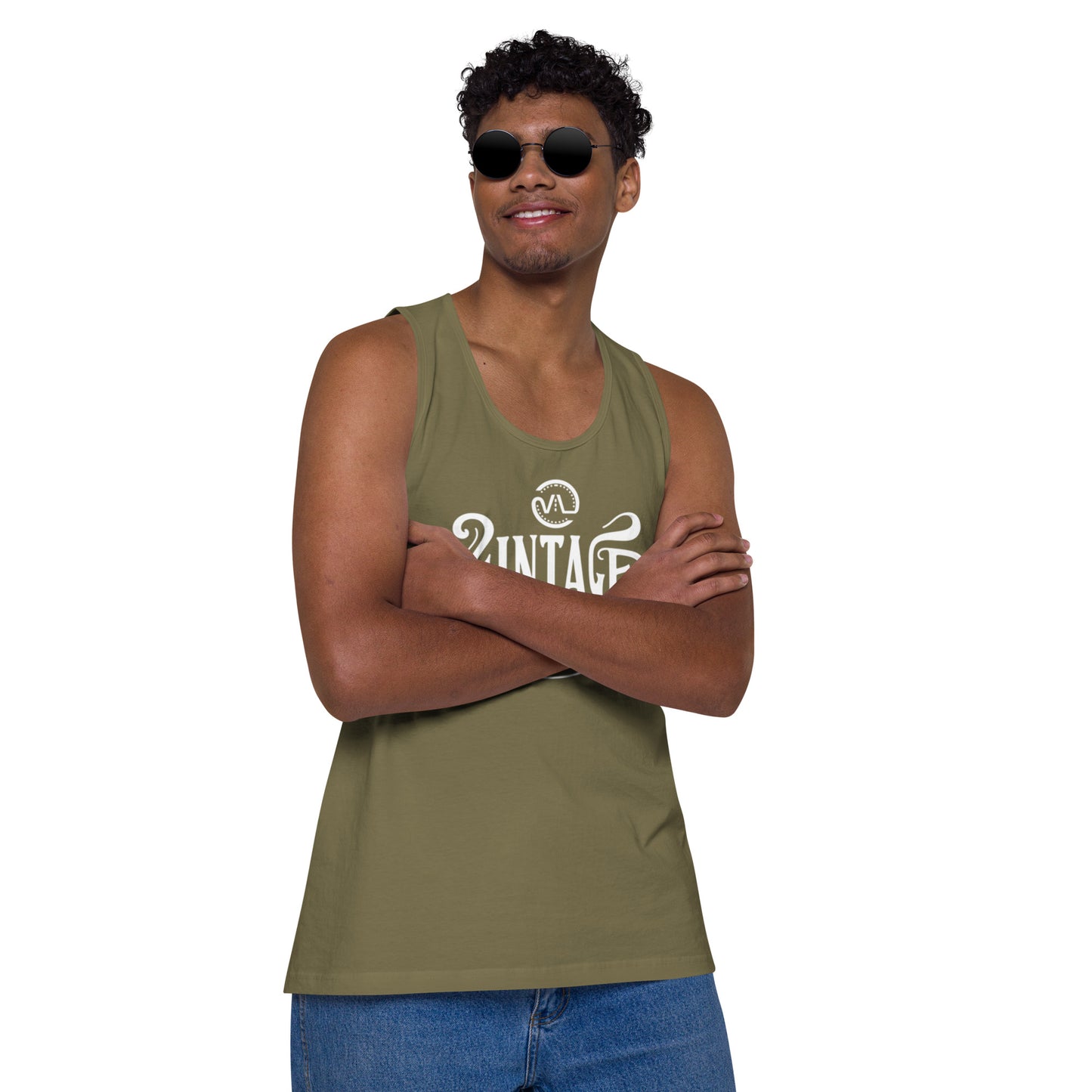 Men’s premium Vintage Lane tank top