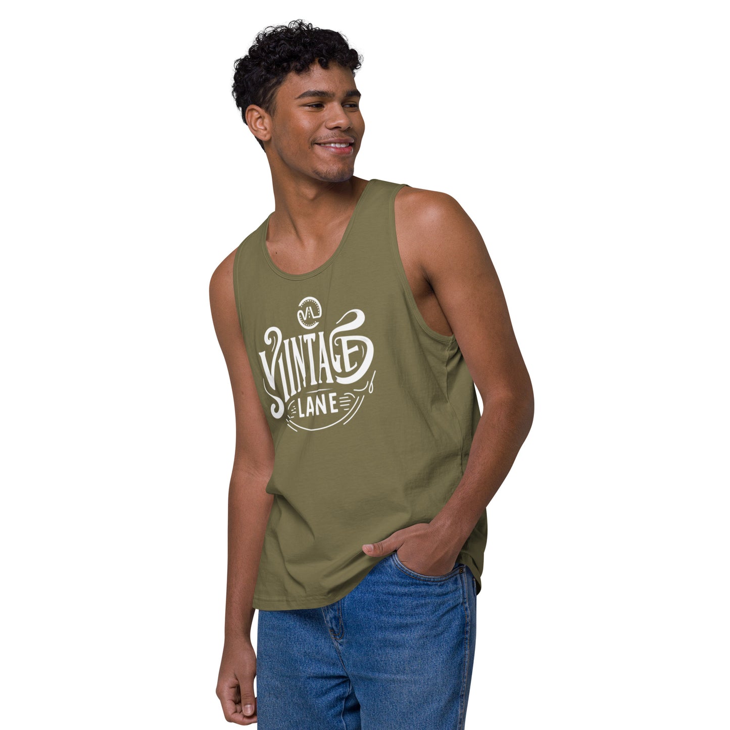Men’s premium Vintage Lane tank top