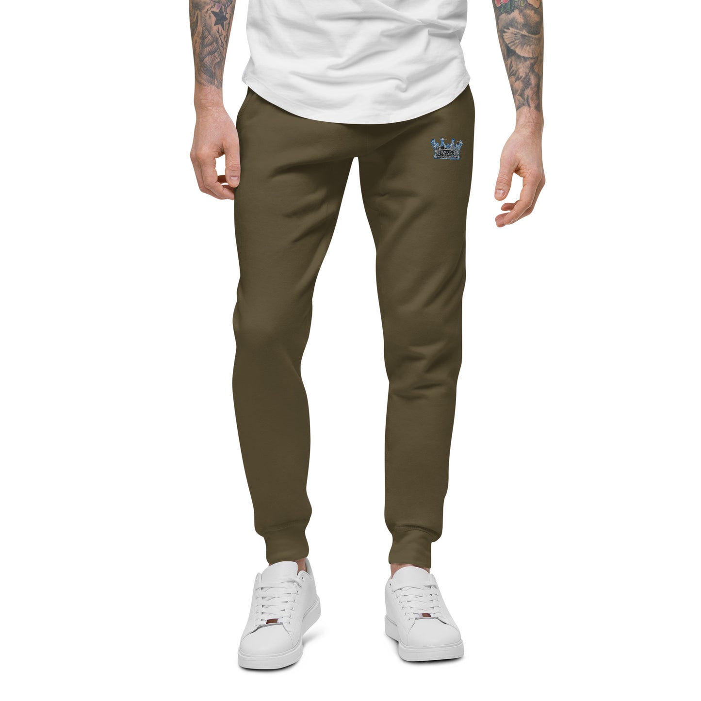 Crown fitness embroidered logo sweatpants