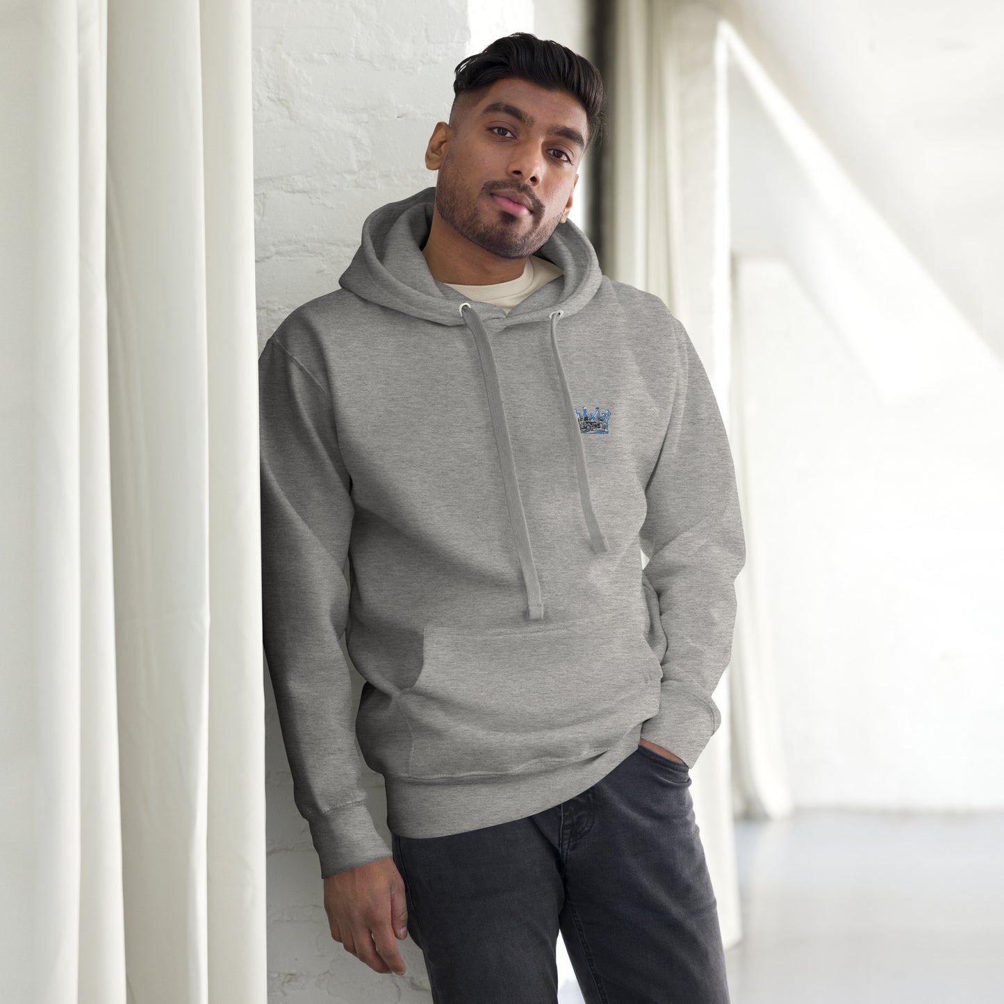 Crown fitness embroidered logo Hoodie