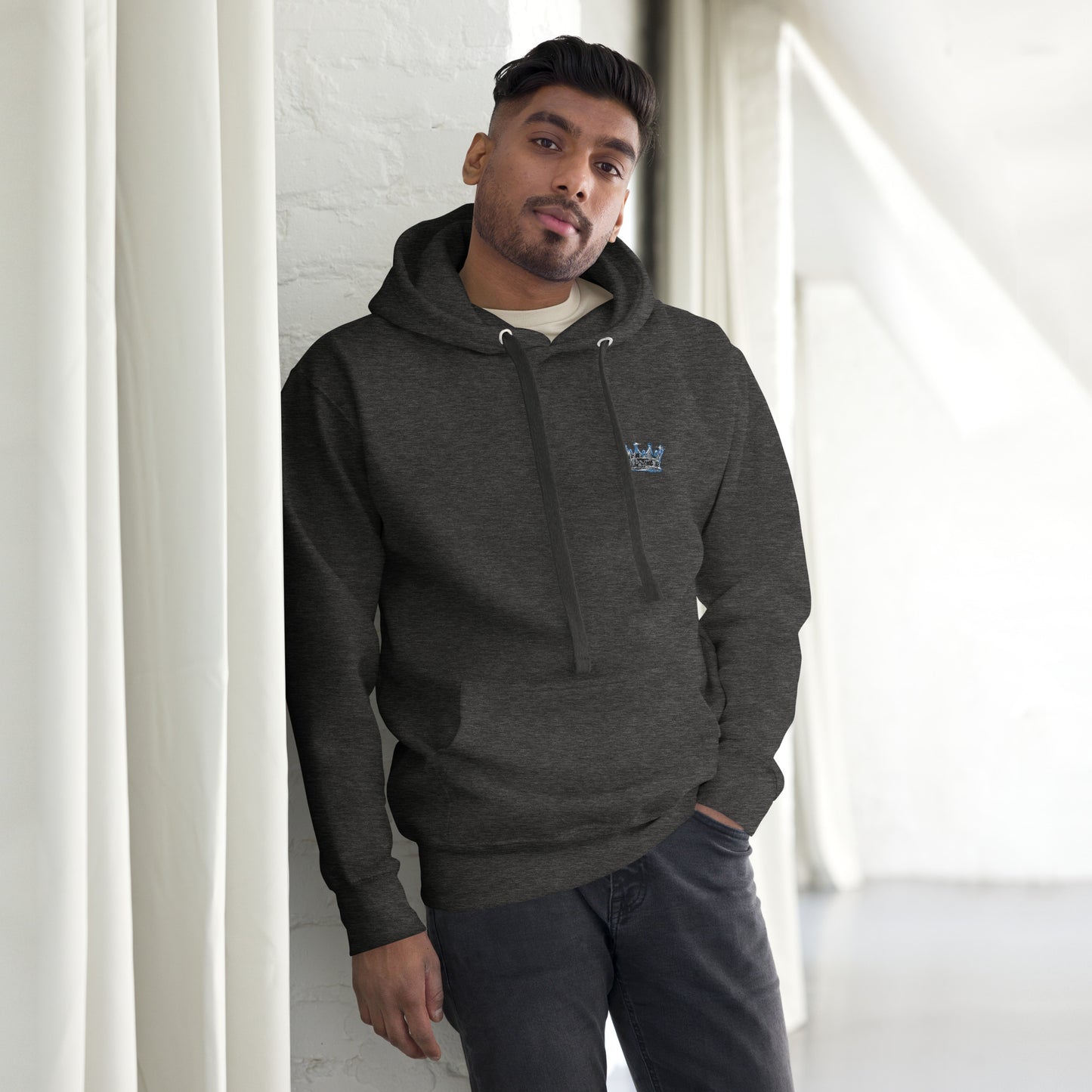 Crown fitness embroidered logo Hoodie