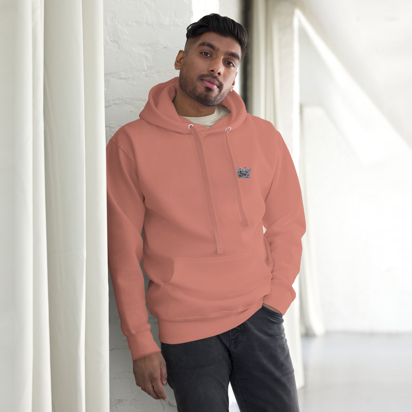 Crown fitness embroidered logo Hoodie