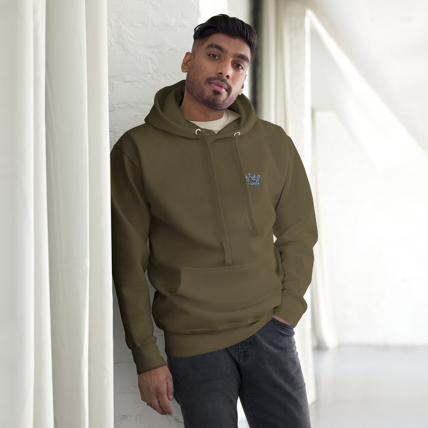 Crown fitness embroidered logo Hoodie
