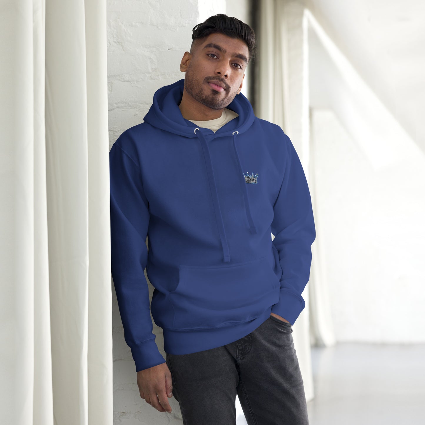Crown fitness embroidered logo Hoodie