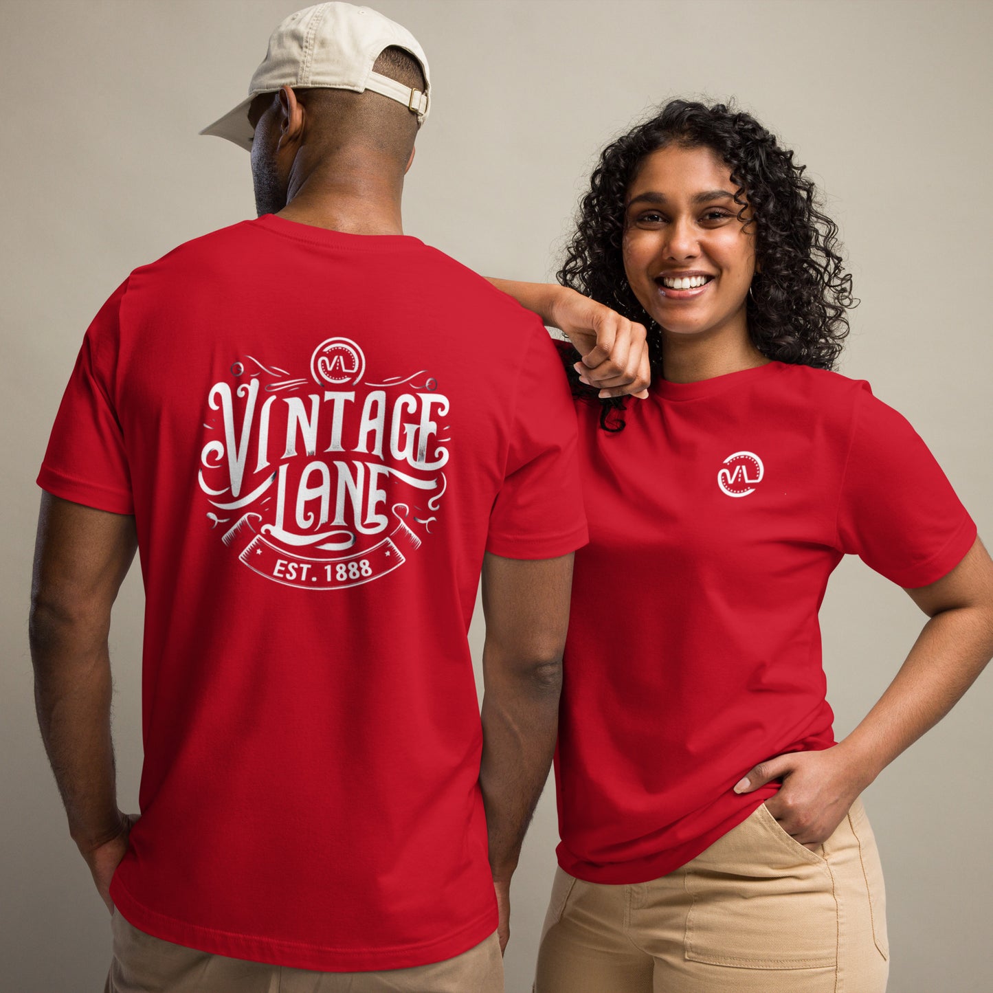 Vintage Lane’s Double impact front and back graphic Tee