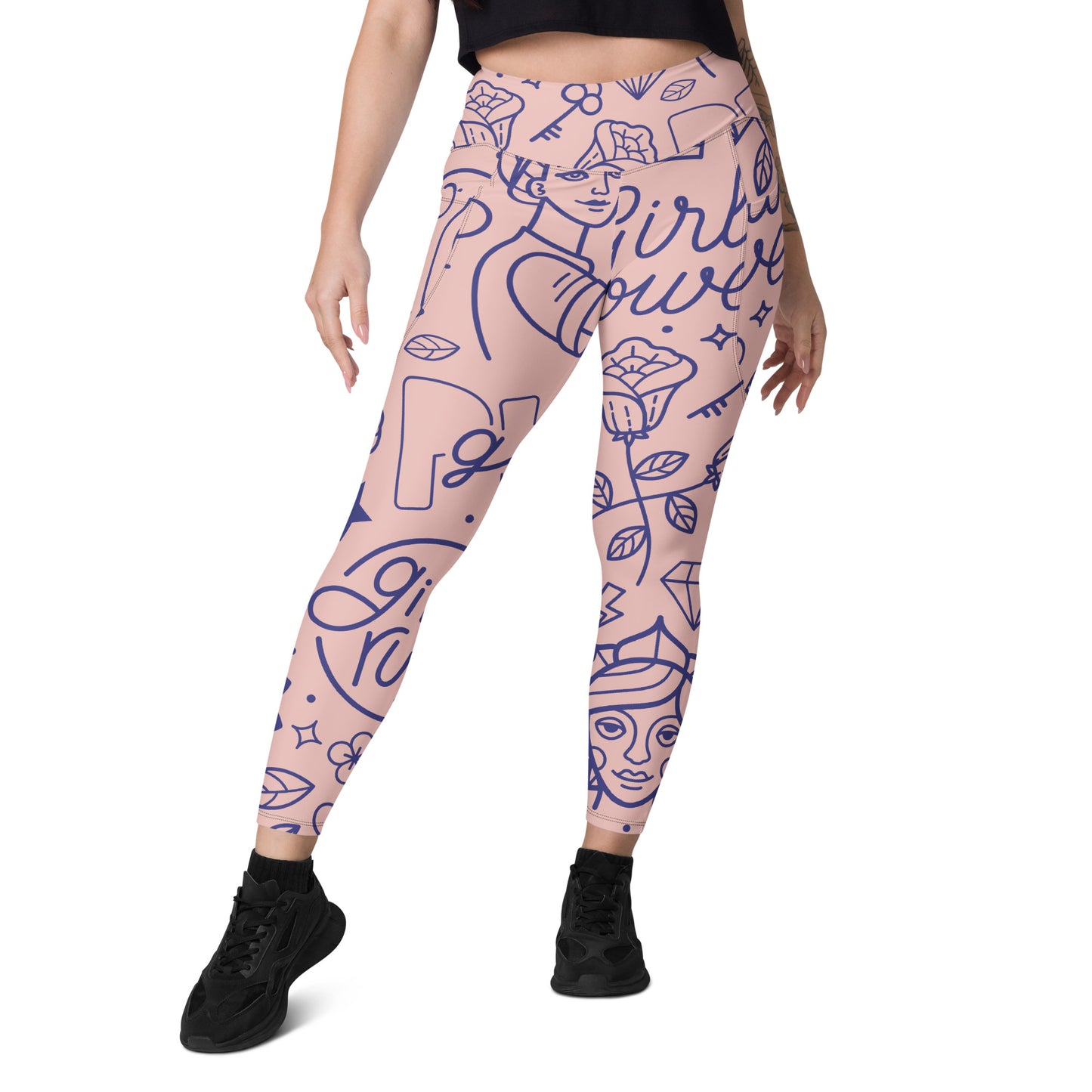 Yoga all over print  with pockets