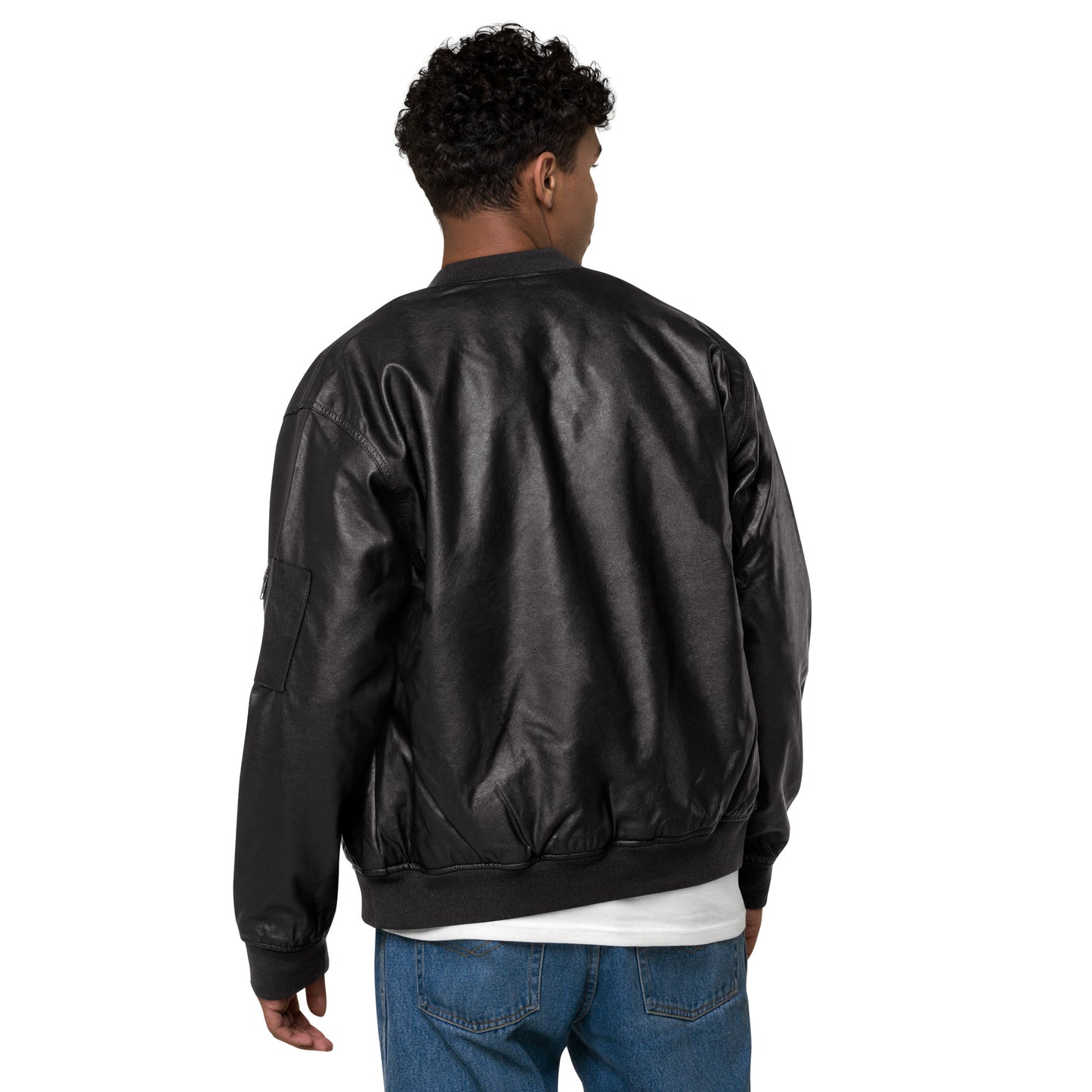 Vintage Lane Leather Bomber Jacket