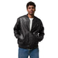 Vintage Lane Leather Bomber Jacket