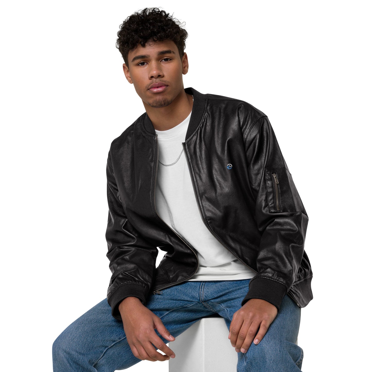 Vintage Lane Leather Bomber Jacket