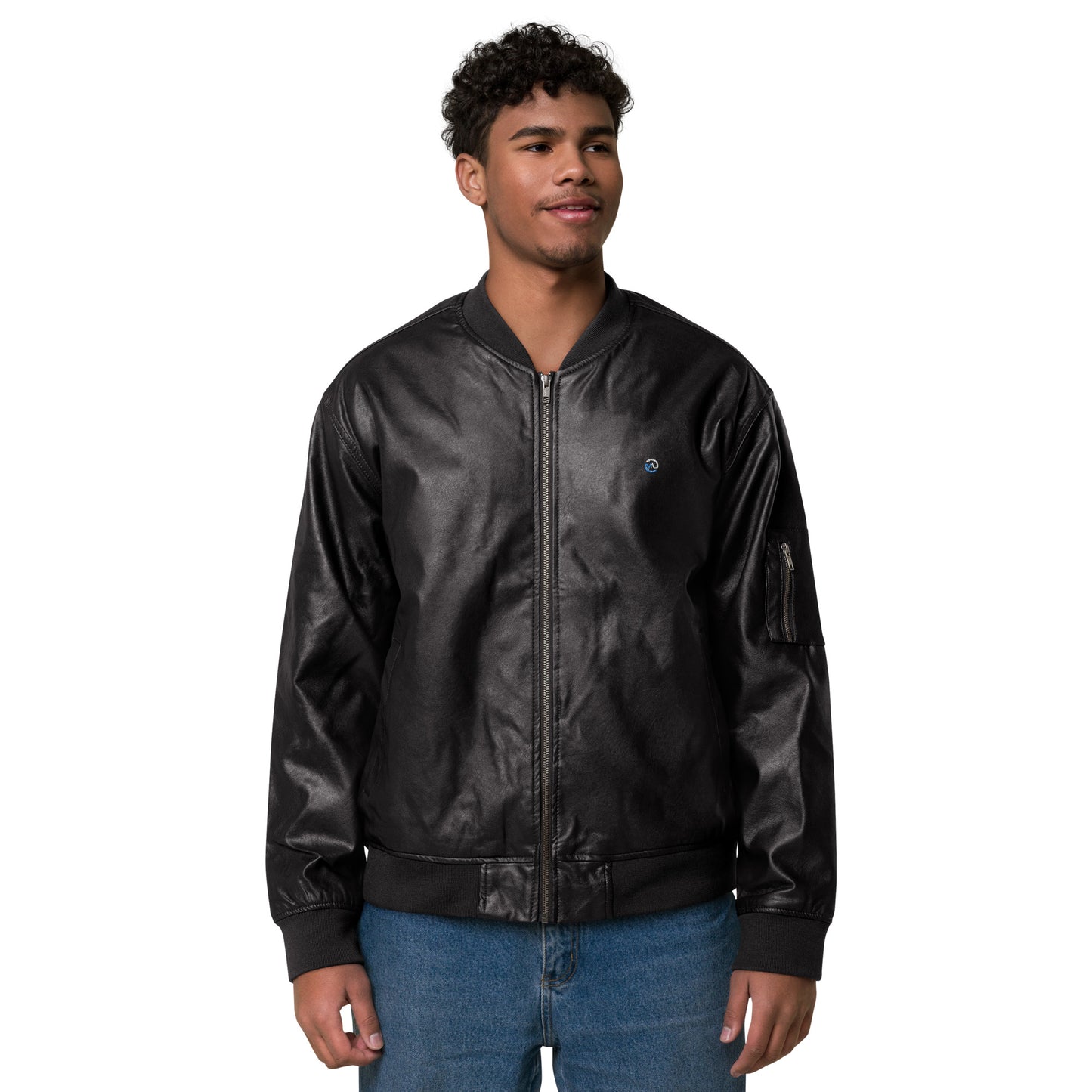 Vintage Lane Leather Bomber Jacket