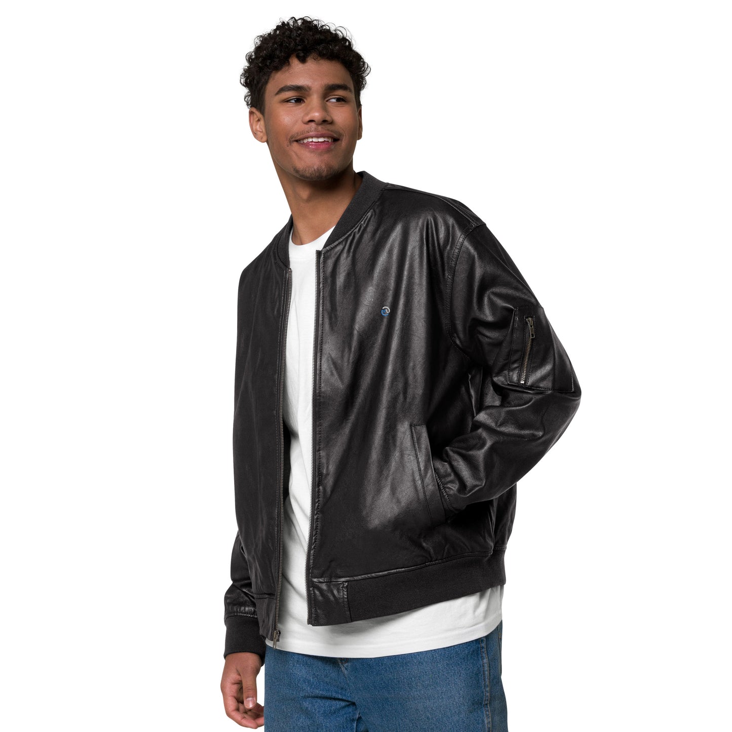 Vintage Lane Leather Bomber Jacket