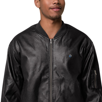 Vintage Lane Leather Bomber Jacket