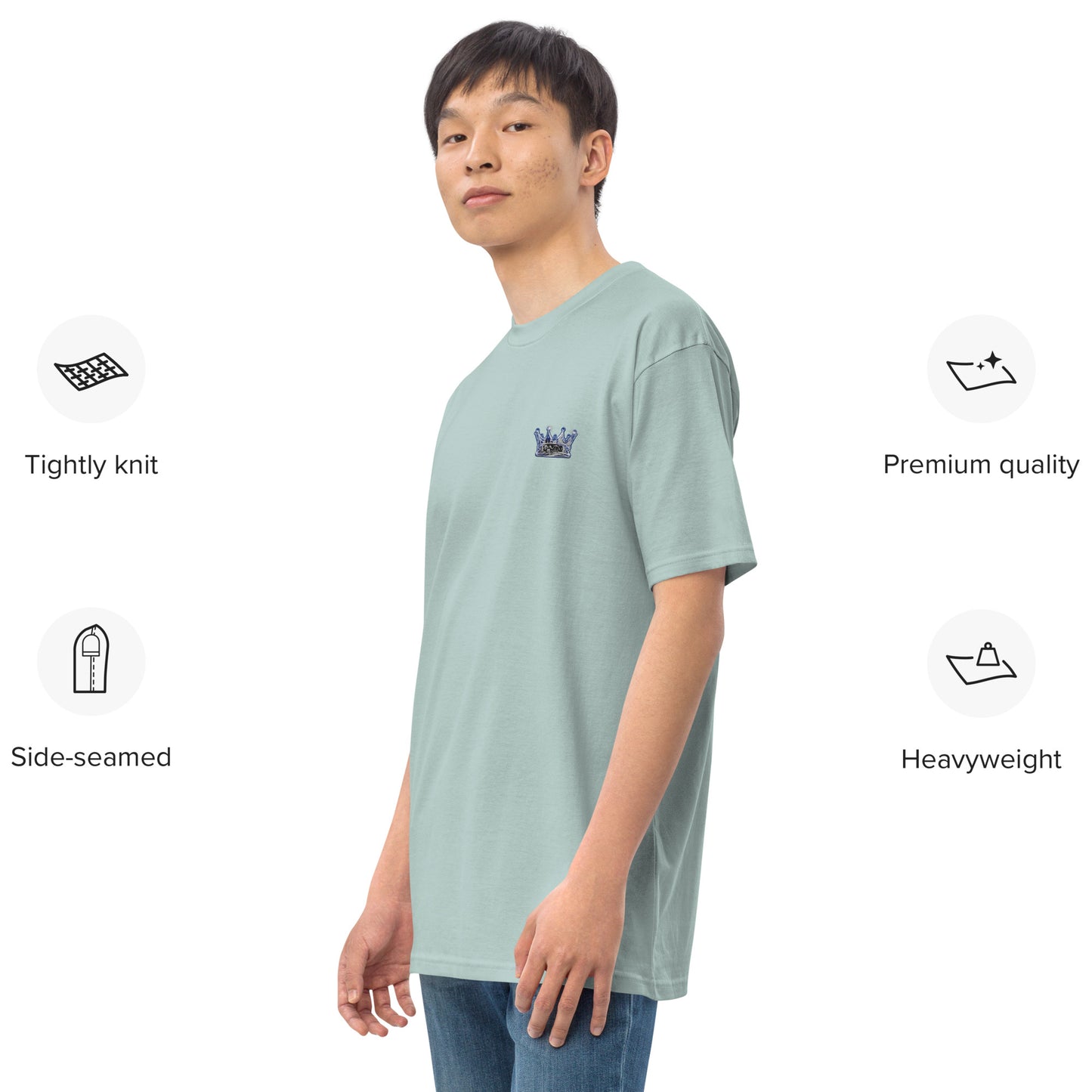 Men’s Crown embroidered ￼heavyweight tee
