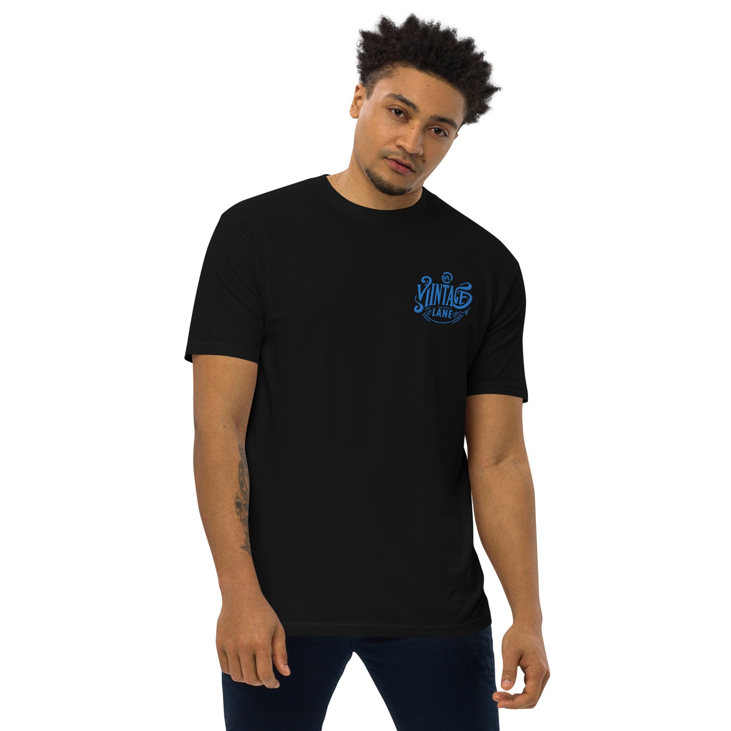 Men’s premium heavyweight vintage Lane embroidered  tee