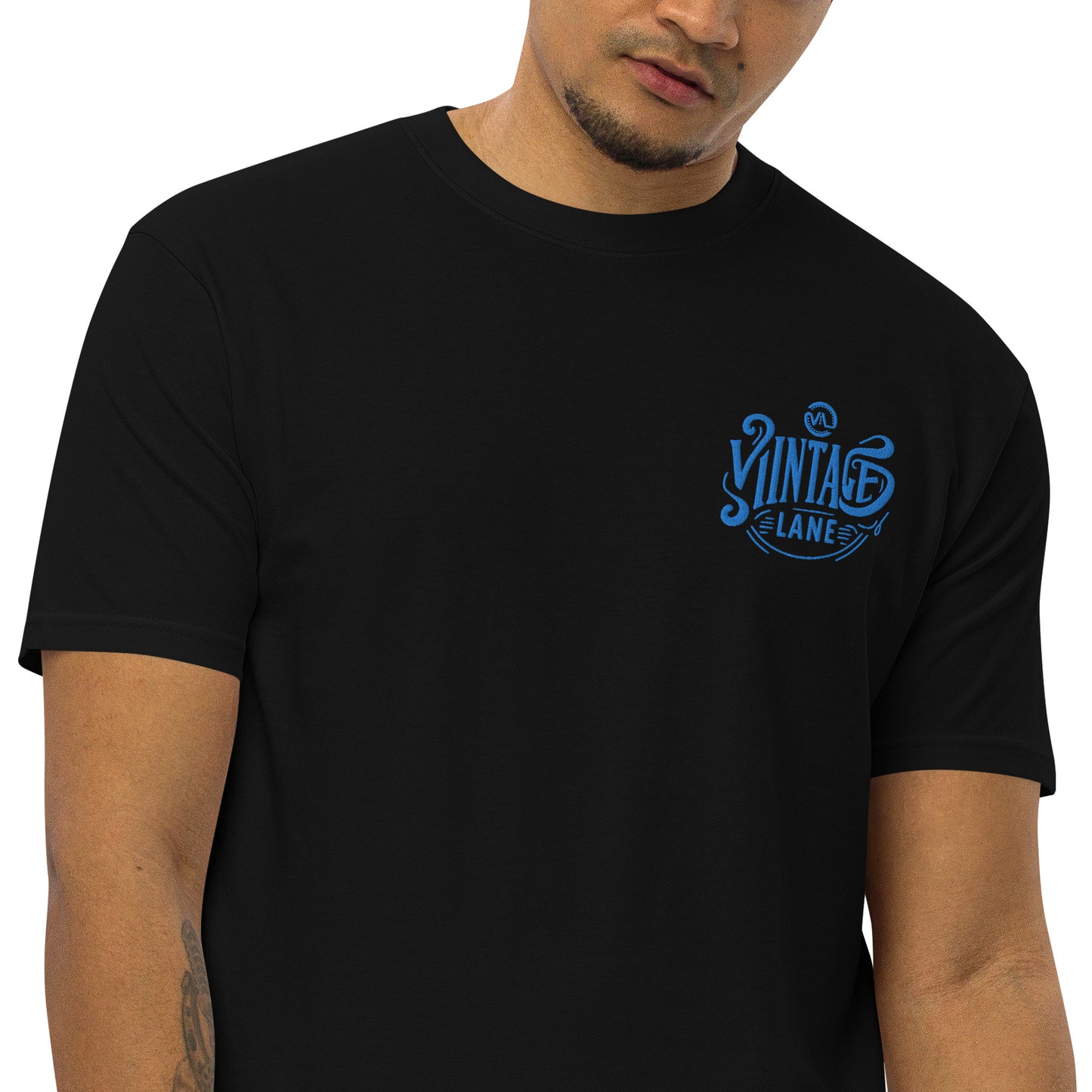 Men’s premium heavyweight vintage Lane embroidered  tee
