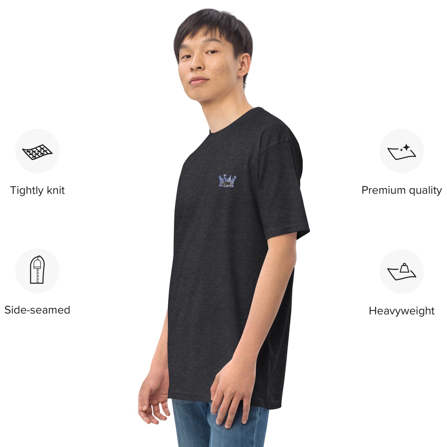 Men’s Crown embroidered ￼heavyweight tee