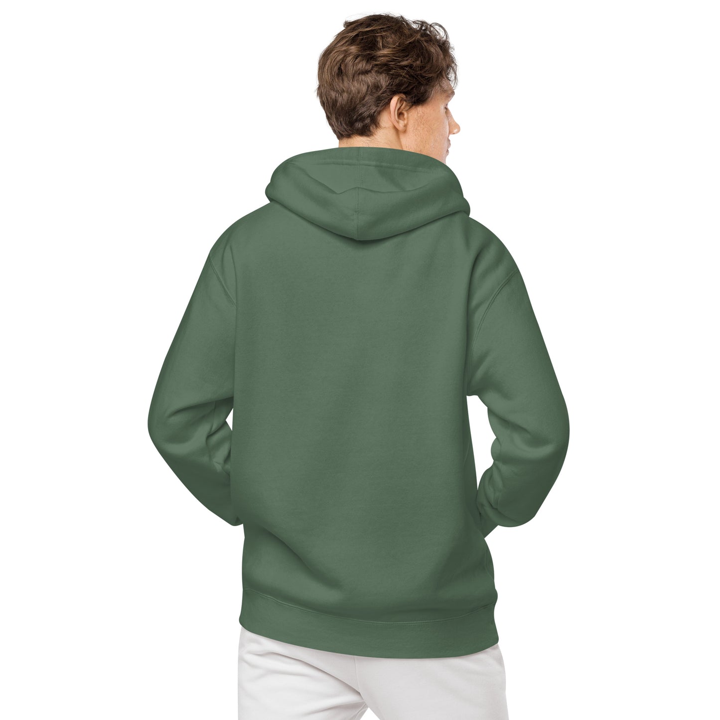 VL embroidered logo hoodie pigment dyed edition