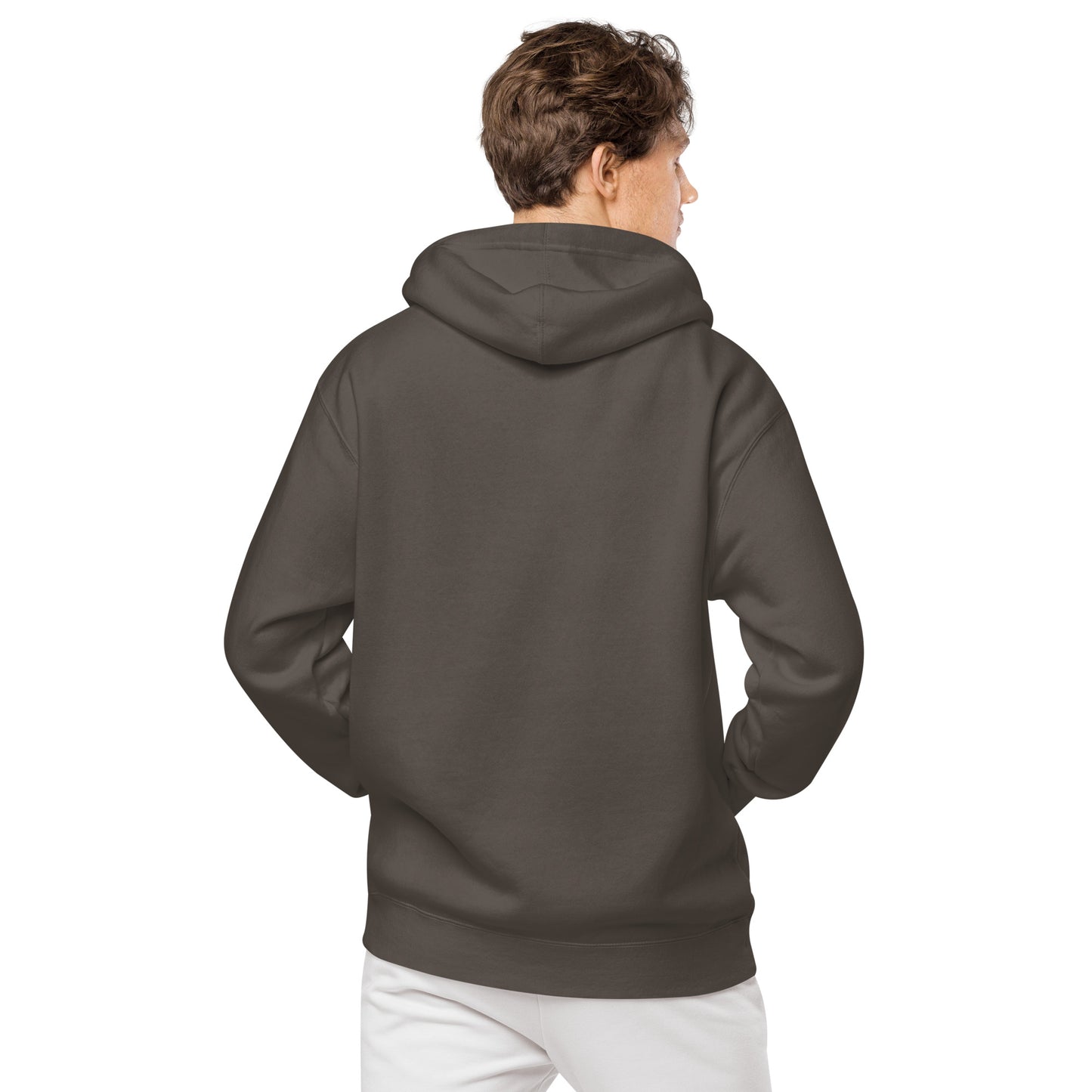 VL embroidered logo hoodie pigment dyed edition