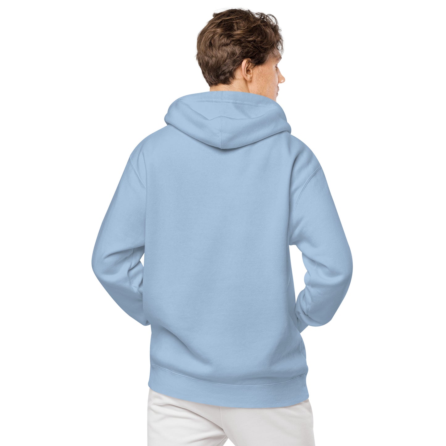 VL embroidered logo hoodie pigment dyed edition