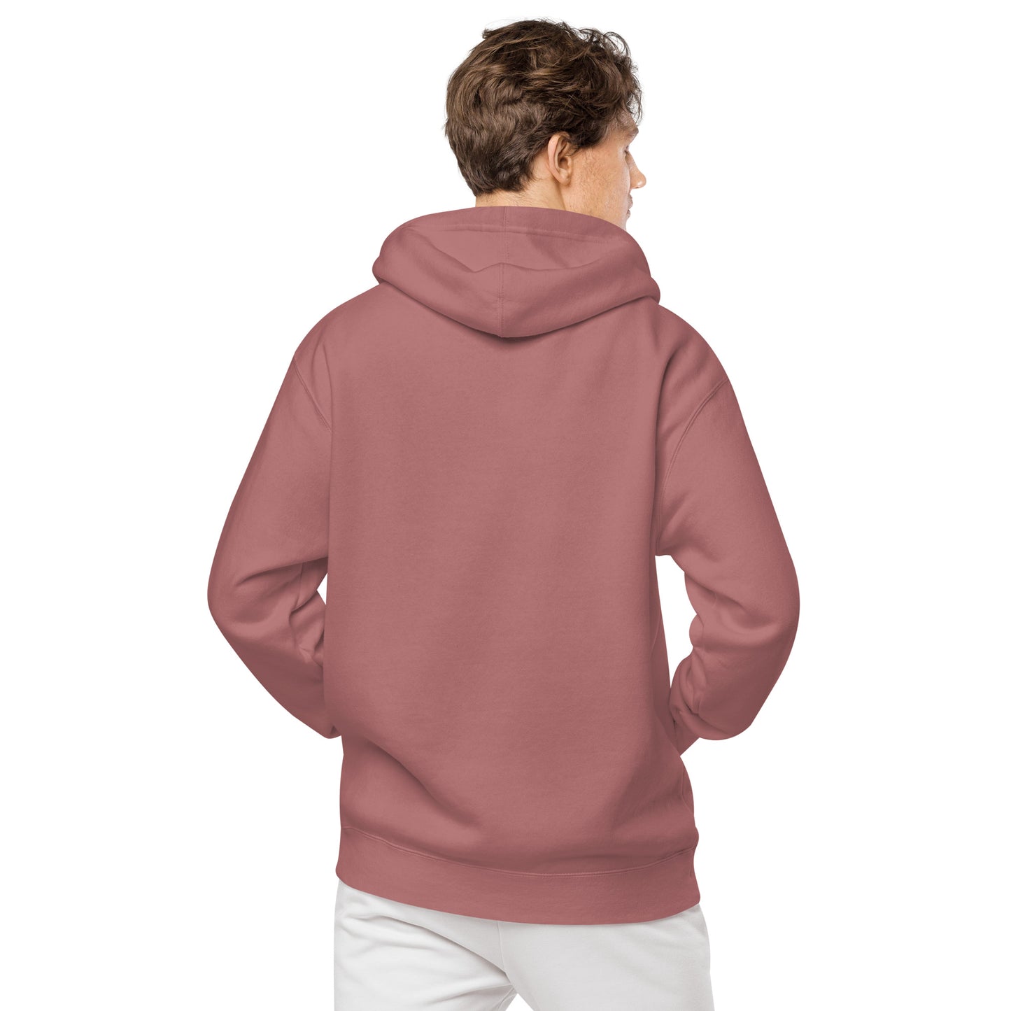 VL embroidered logo hoodie pigment dyed edition