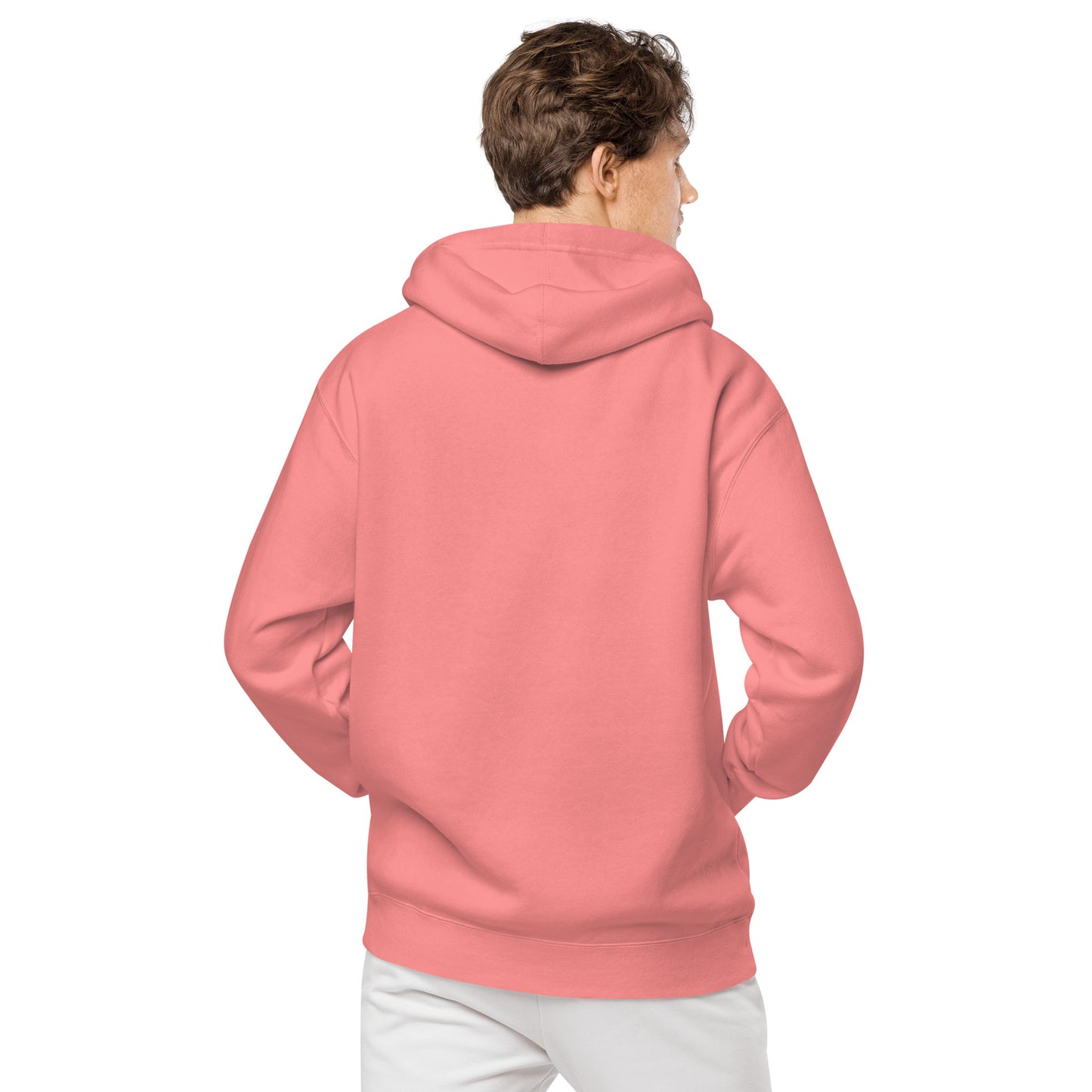 VL embroidered logo hoodie pigment dyed edition