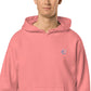 VL embroidered logo hoodie pigment dyed edition