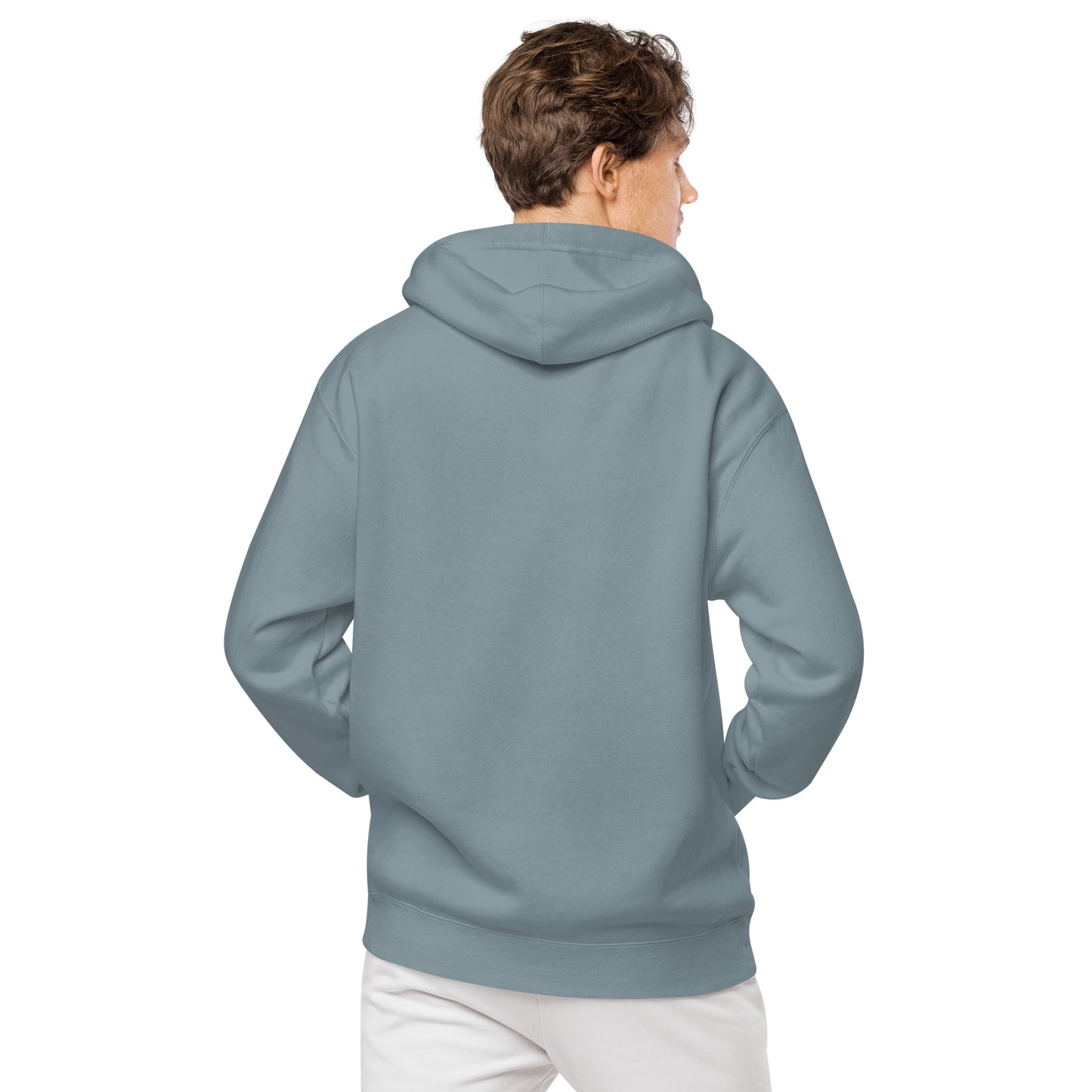 VL embroidered logo hoodie pigment dyed edition