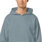 VL embroidered logo hoodie pigment dyed edition