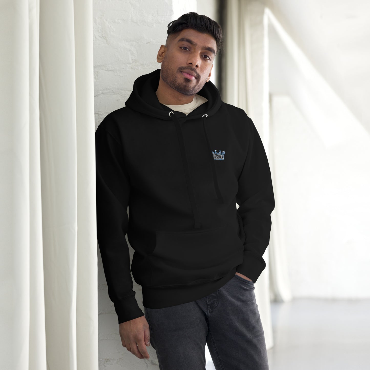 Crown fitness embroidered logo Hoodie