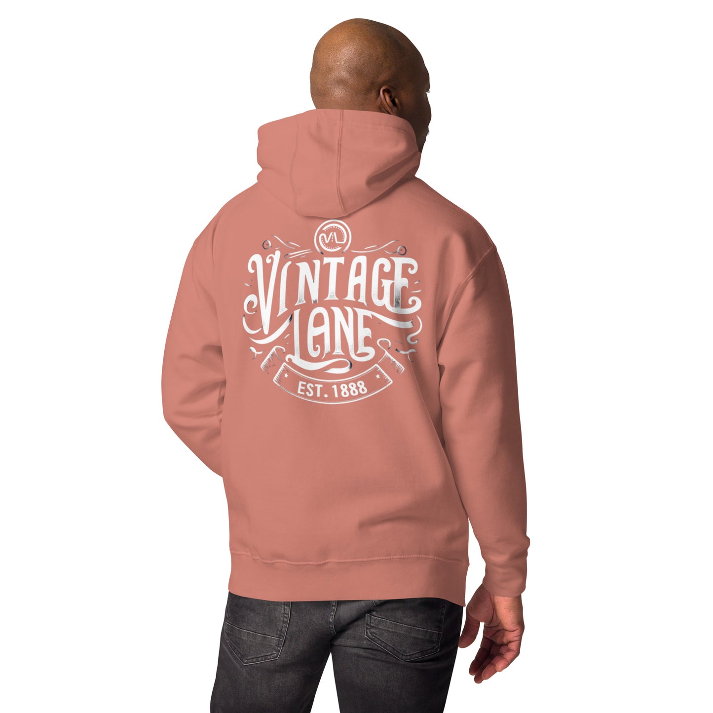 Vintage Lane’s Heritage hoodie embroidered  front back print
