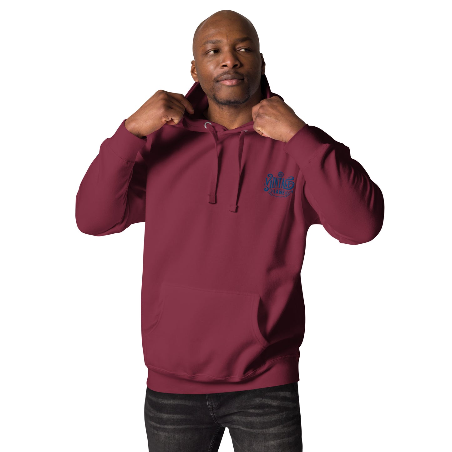 Vintage Lane’s Heritage hoodie embroidered  front back print