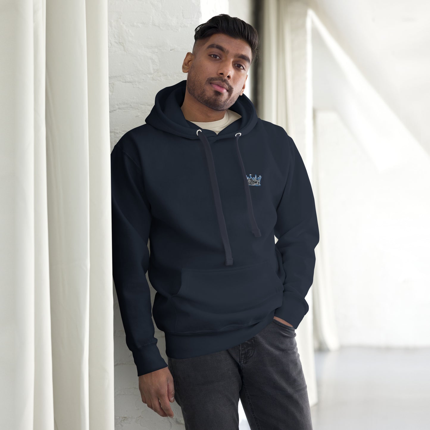 Crown fitness embroidered logo Hoodie