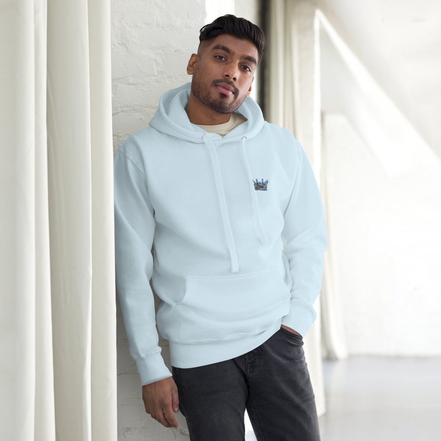Crown fitness embroidered logo Hoodie