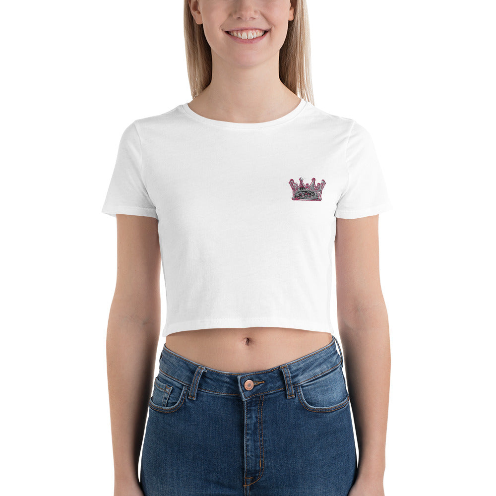 Women’s Crop Crown  embroidered Tee