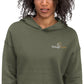 Vintage Lane embroidered logo Crop Hoodie
