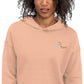 Vintage Lane embroidered logo Crop Hoodie