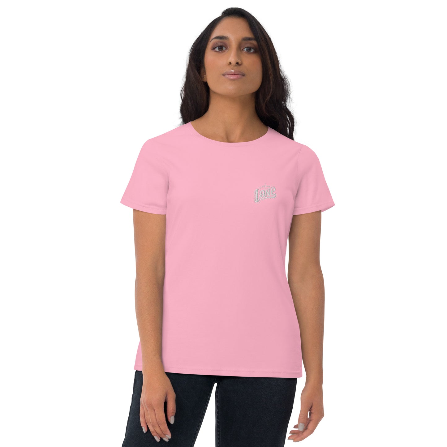 Women's short sleeve  embroidered logo  t-shirt